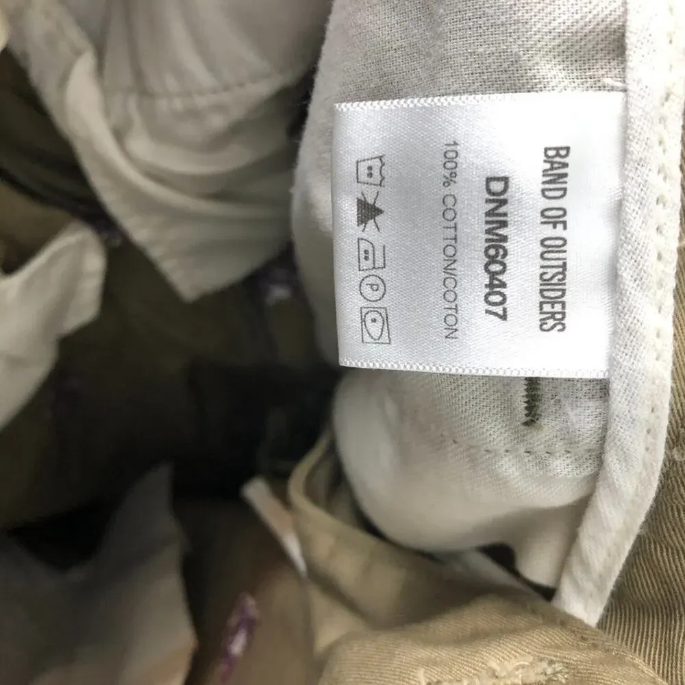 Band of Outsiders Mens Embroidered Khaki Chino 29